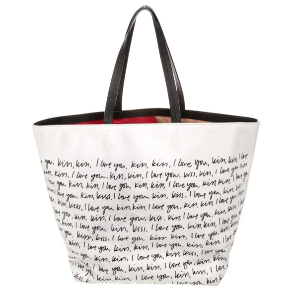 Kate Spade "DEAR SWEETHEART, KISS KISS ๐ ๐, I LOVE YOU" LARGE TOTE - Picture 3 of 8